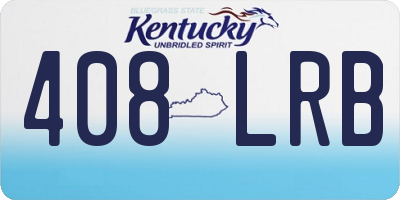 KY license plate 408LRB