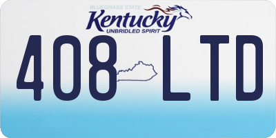 KY license plate 408LTD