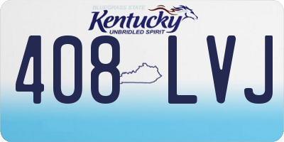 KY license plate 408LVJ
