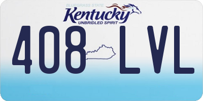 KY license plate 408LVL