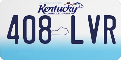 KY license plate 408LVR