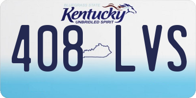 KY license plate 408LVS