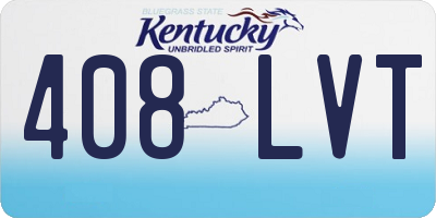 KY license plate 408LVT
