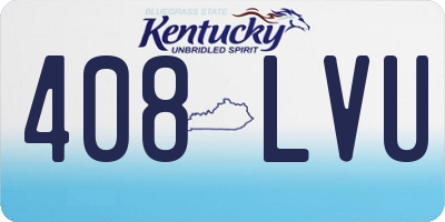 KY license plate 408LVU
