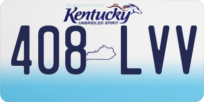 KY license plate 408LVV