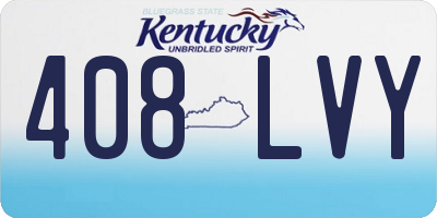 KY license plate 408LVY