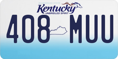 KY license plate 408MUU