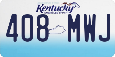 KY license plate 408MWJ