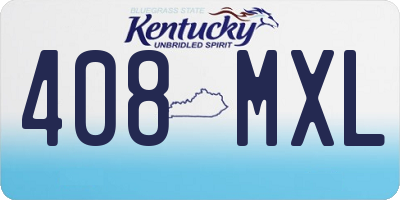 KY license plate 408MXL