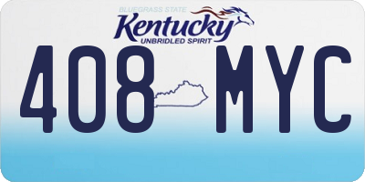 KY license plate 408MYC