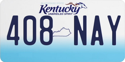 KY license plate 408NAY