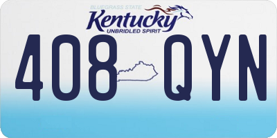 KY license plate 408QYN