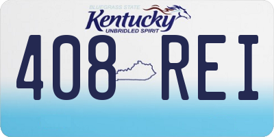 KY license plate 408REI