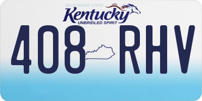 KY license plate 408RHV