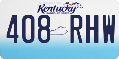 KY license plate 408RHW