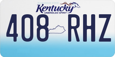 KY license plate 408RHZ