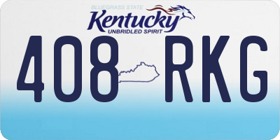 KY license plate 408RKG