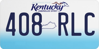 KY license plate 408RLC