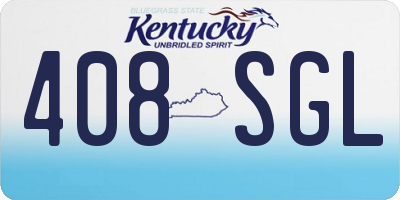 KY license plate 408SGL