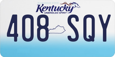 KY license plate 408SQY