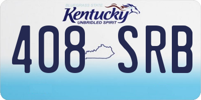 KY license plate 408SRB
