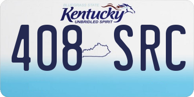 KY license plate 408SRC