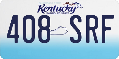 KY license plate 408SRF