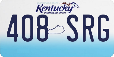 KY license plate 408SRG