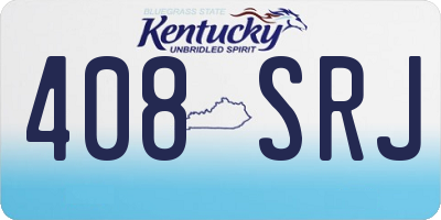 KY license plate 408SRJ