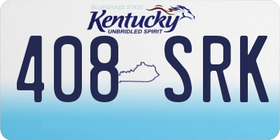 KY license plate 408SRK