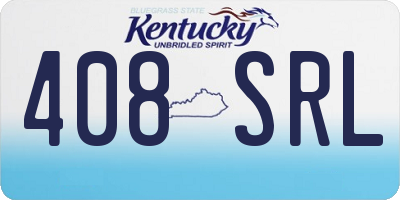 KY license plate 408SRL