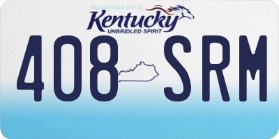 KY license plate 408SRM