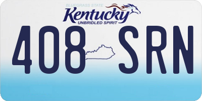 KY license plate 408SRN
