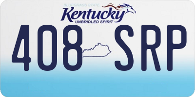 KY license plate 408SRP