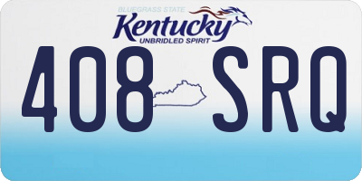 KY license plate 408SRQ