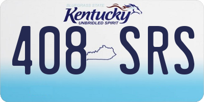 KY license plate 408SRS