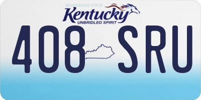 KY license plate 408SRU