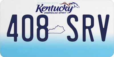 KY license plate 408SRV