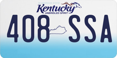 KY license plate 408SSA