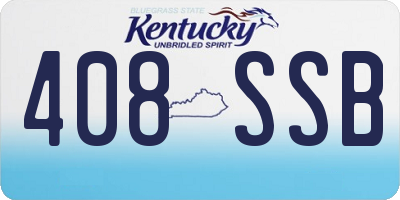 KY license plate 408SSB
