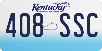 KY license plate 408SSC