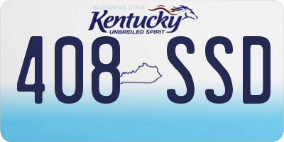 KY license plate 408SSD
