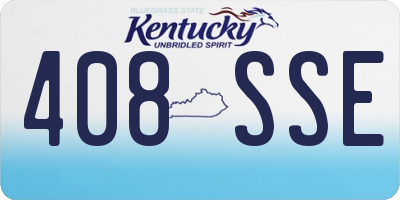 KY license plate 408SSE