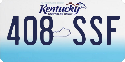KY license plate 408SSF