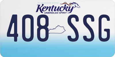 KY license plate 408SSG