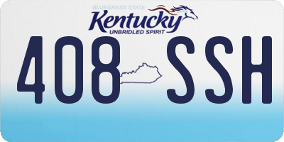 KY license plate 408SSH