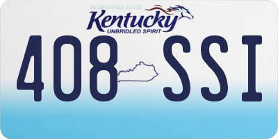 KY license plate 408SSI