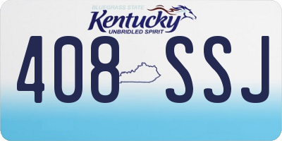 KY license plate 408SSJ