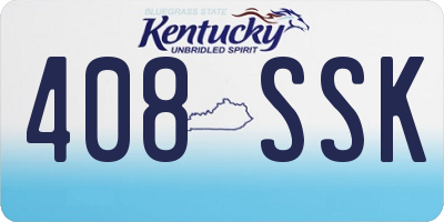 KY license plate 408SSK