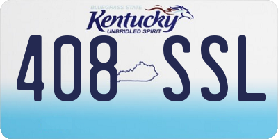 KY license plate 408SSL